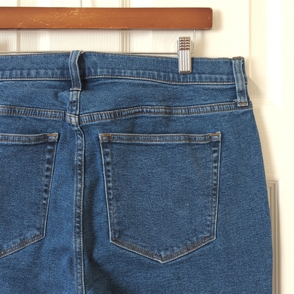 J. Crew Classic Medium Wash Mid Rise Button Fly Flared Ankle Cropped Jeans 32 - Picture 13 of 15